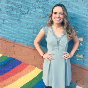 BCBGeneration Lace Inset Dress